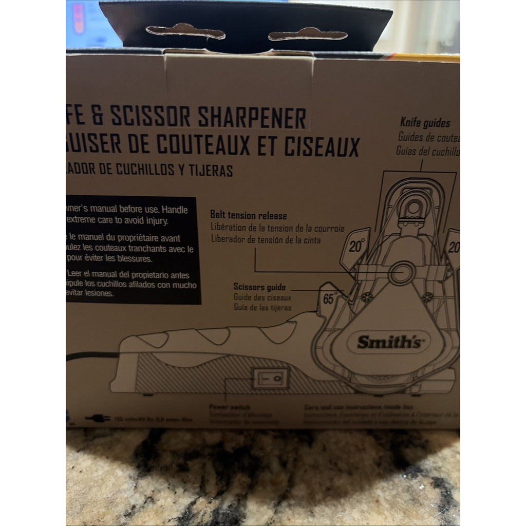 50933 Knife & Scissor Electric Belt Sharpener – Fine, Medium, & Coarse Belts – S